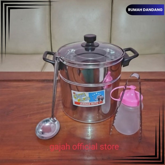 paket lengkap dandang bakso mini 20cm free cintung capit botol