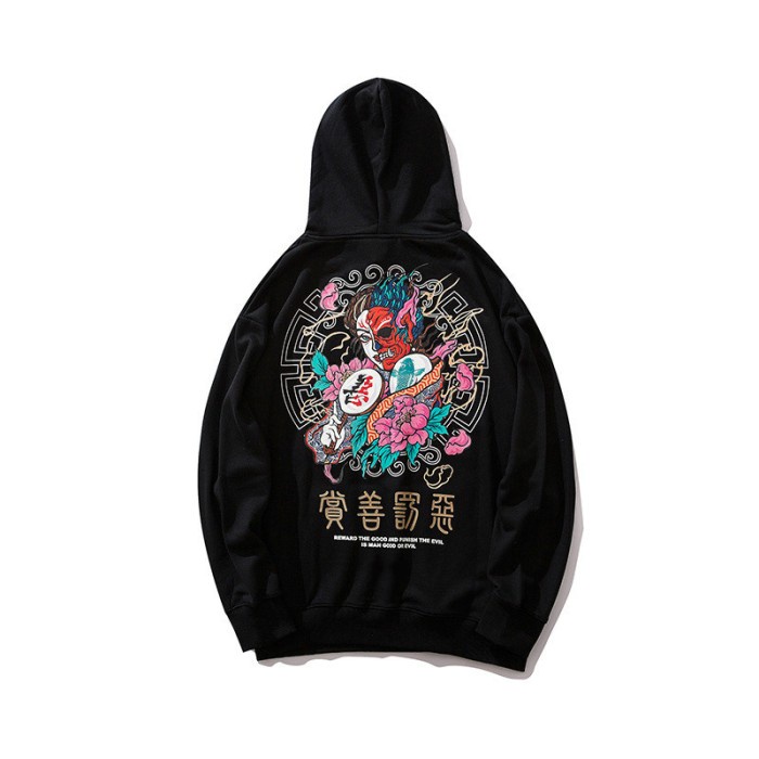 PROMO- Sweater Hoodie Couple Pasangan Jaket Jumper Keren Pria Wanita - Hitam, M