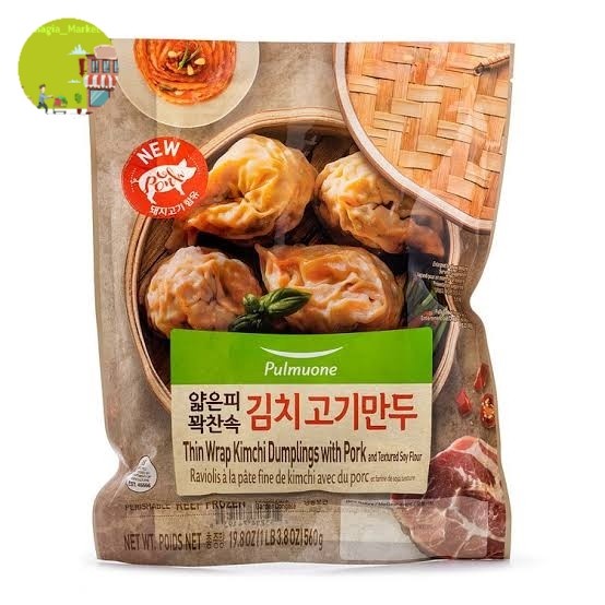 

Pulmuone Thin wrap kimchi & pork dumplings 600gr
