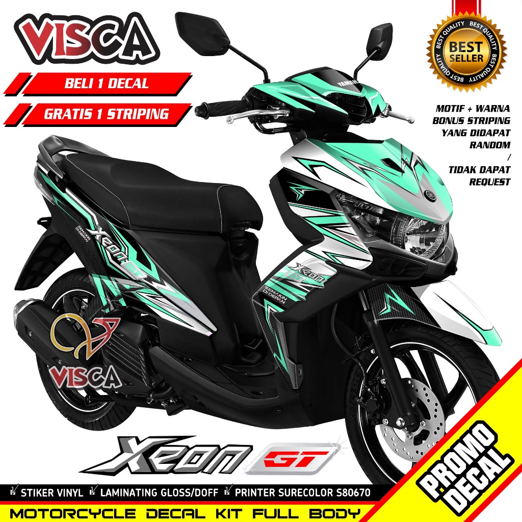 Decal Xeon GT 125 Full Body - Stiker Xeon GT 125 Full Body - Striping Xeon GT 125 Full Body - Decal 