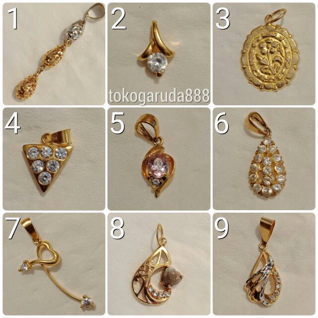 Mainan liontin kalung anak dan dewasa emas asli kadar 700 22 70% 1 satu g gr gram surabaya variasi p