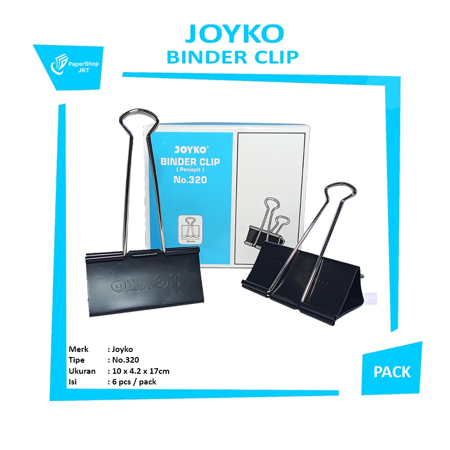 

Joyko - Binder Clip Paper BC 320 klip Kertas Paper - Pack