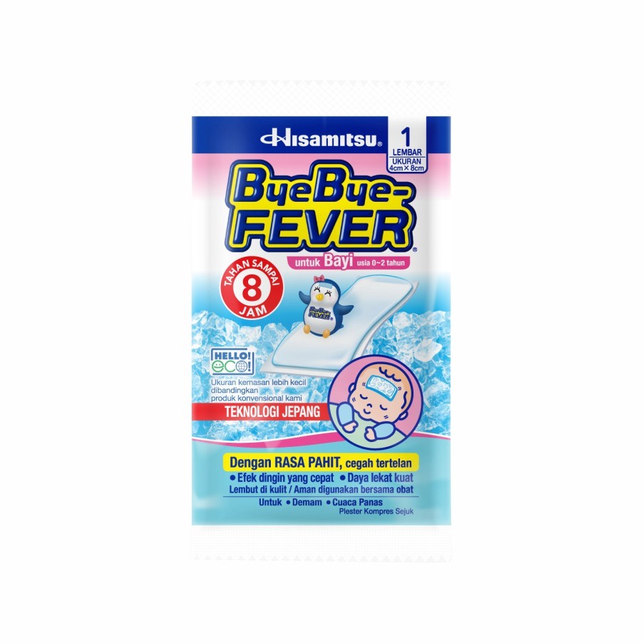 HISAMITSU Bye Bye ByeBye Fever Plester Kompres Demam Untuk Bayi Pcs