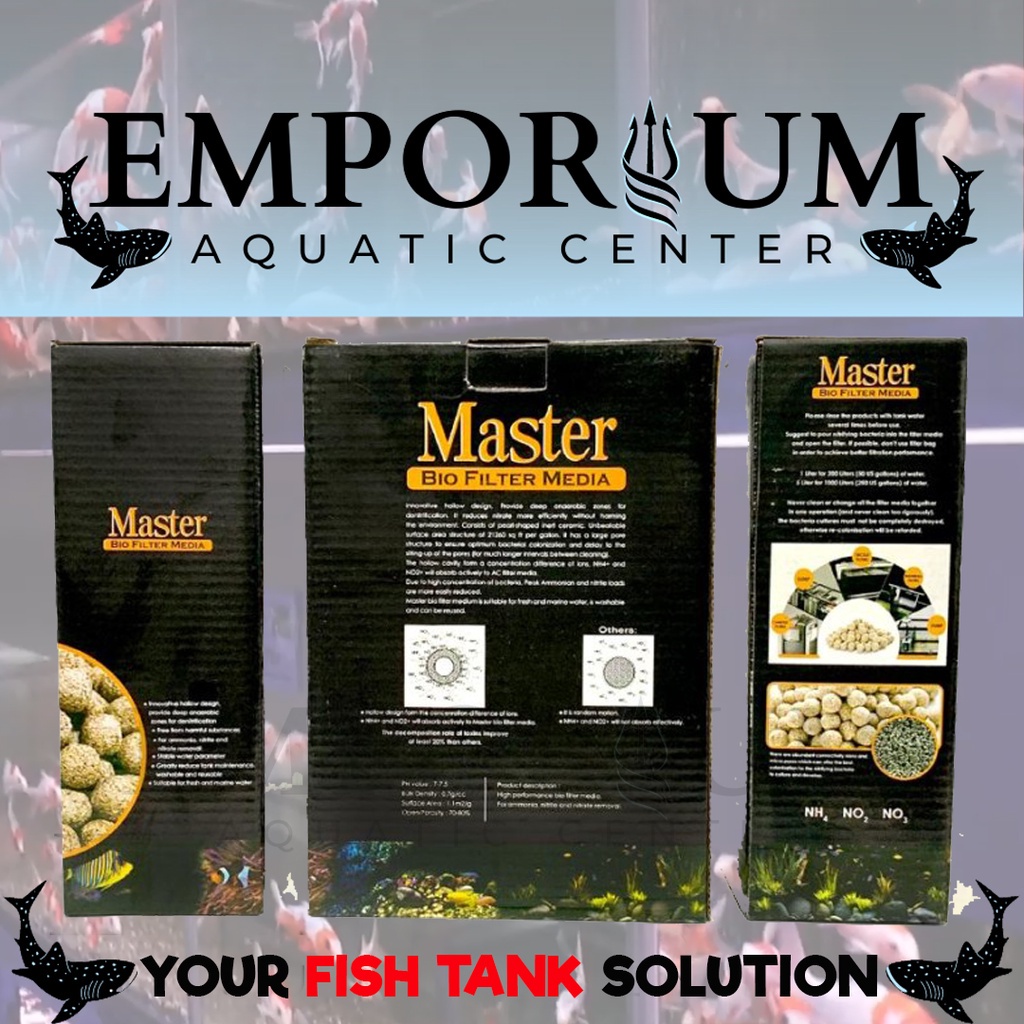 Master Bio Filter Media 1L Media Bakteri Aquascape Aquarium Ikan Hias - Emporium Fish