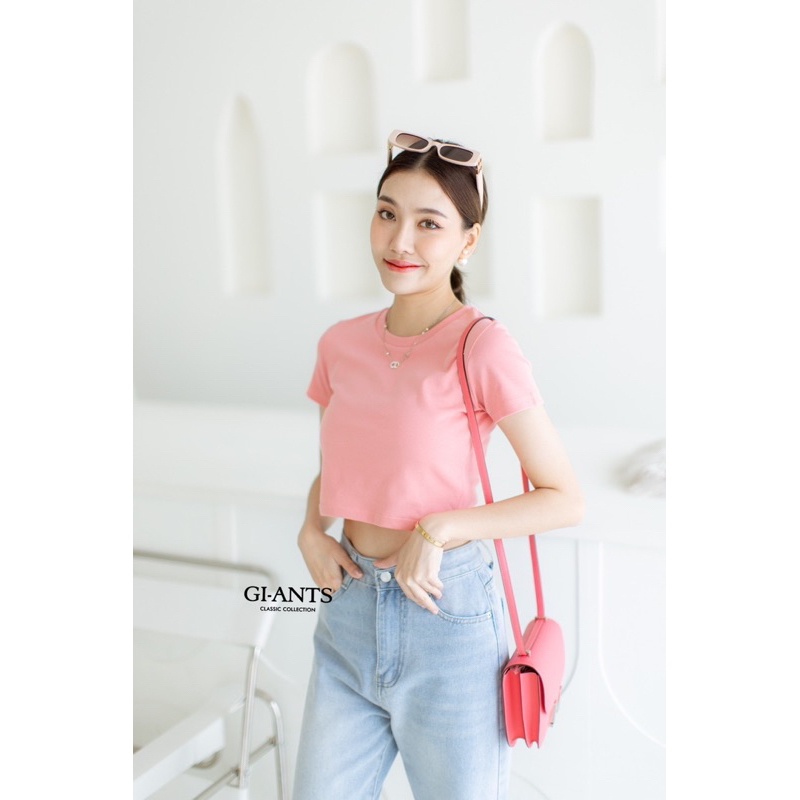 KAOS GIANTS BASIC GB 88 CROP TOP ROUNDNECK IMPORT BANGKOK (GB88)
