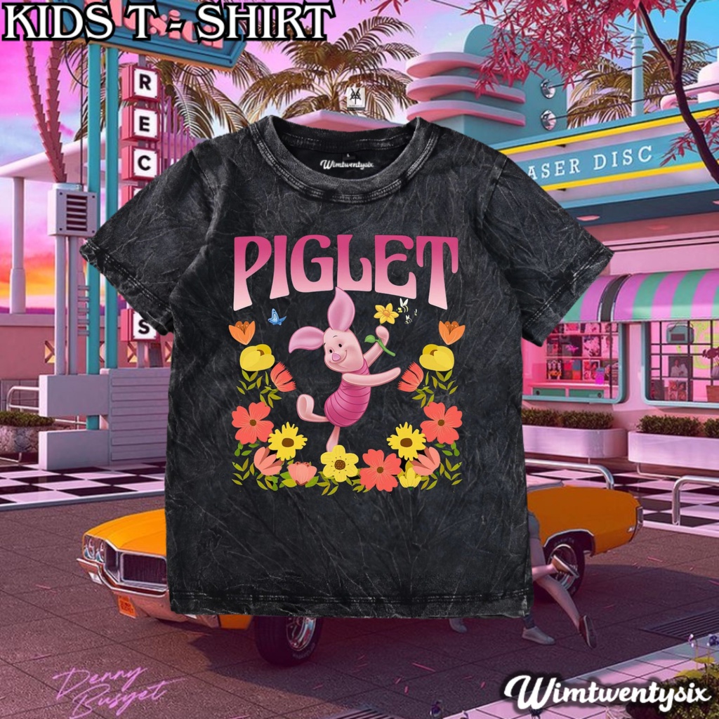 kaos disney piglet dancing washing vintage tee | kaos anak | baju anak