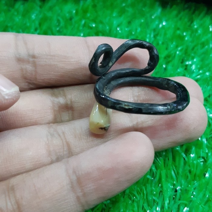 cincin akar bahar bonggol mengkilat asli antik