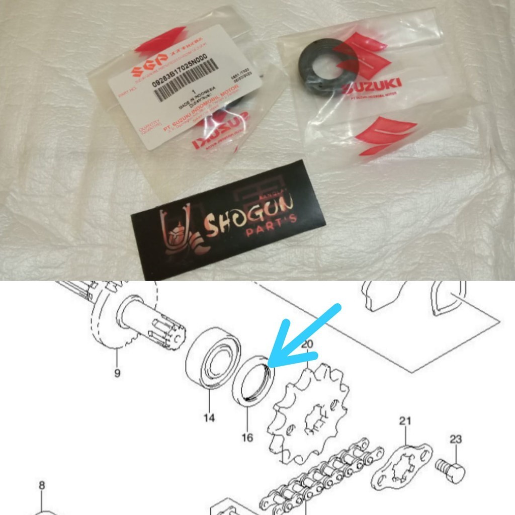 Seal As Gear Depan Shogun 125 Seal As Rasio Shogun 125 Seal As Gear Depan Suzuki Seal As Gear Depan
