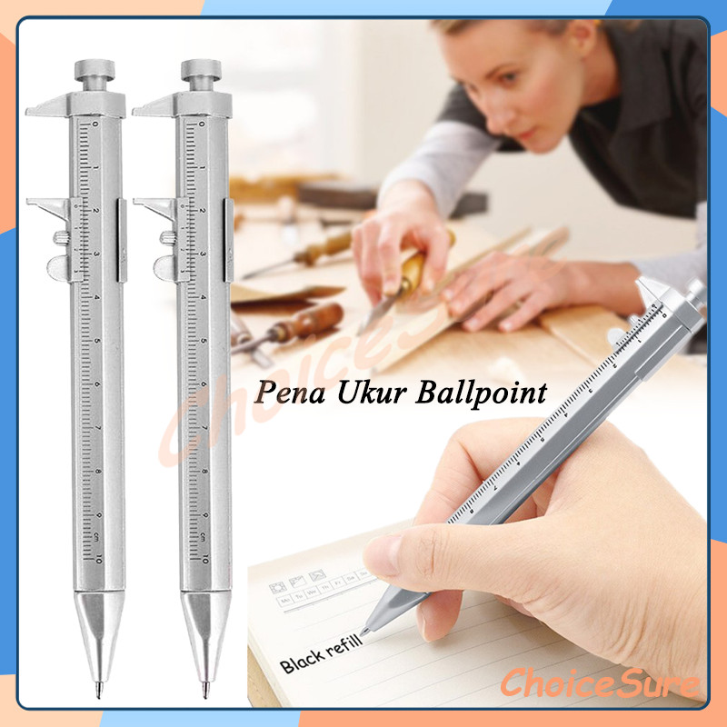 

Pena Ukur Ballpoint / Ballpoint Multifungsi Measuring Tool Scale Ruler