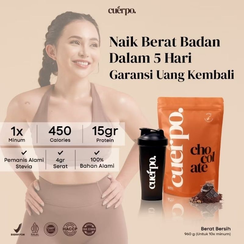 

CUERPO Susu Rasa Coklat untuk Naikan Berat Dalam Hitungan Hari ORI