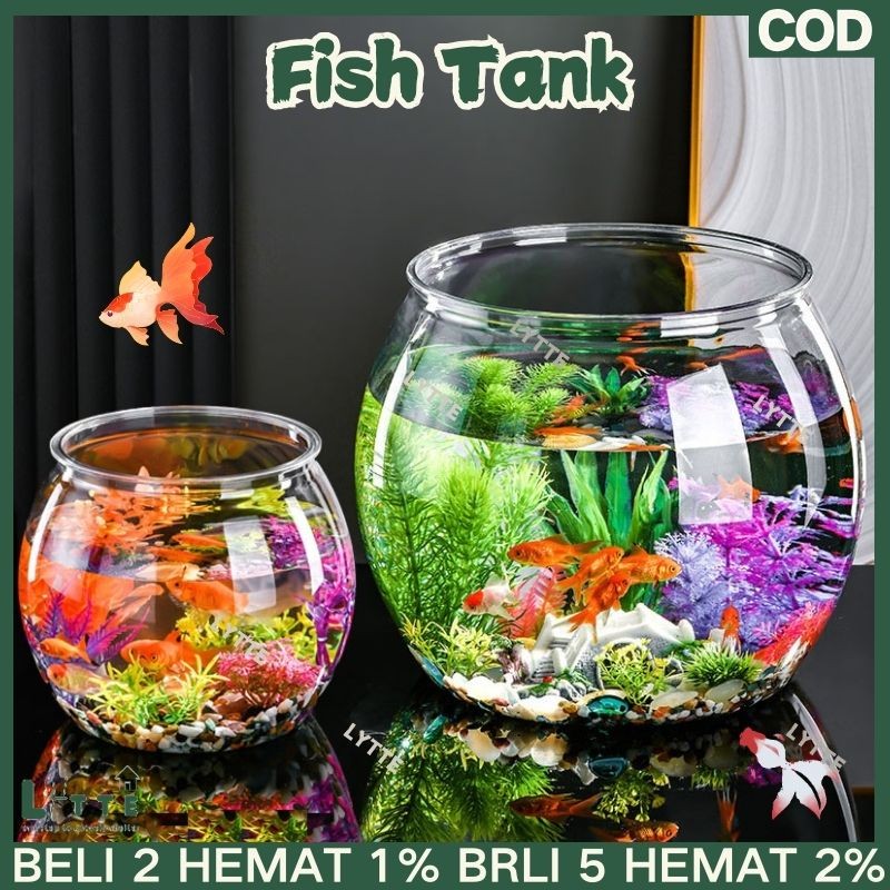 LYTTE Fish Tank Aquarium Kaca Bulat Aquarium Kaca Bulat Toples /Toples Aquarium Toples Bulat Ikan Hi