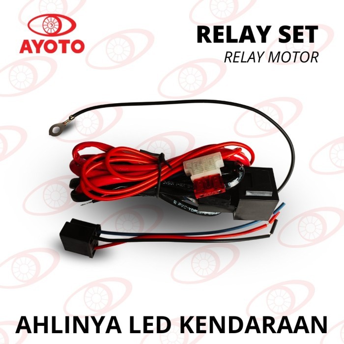 ORIGINAL KABEL RELAY SET AYOTO LAMPU MOBIL & MOTOR LED & HID & BILED - 1Pc RELAY MOTOR