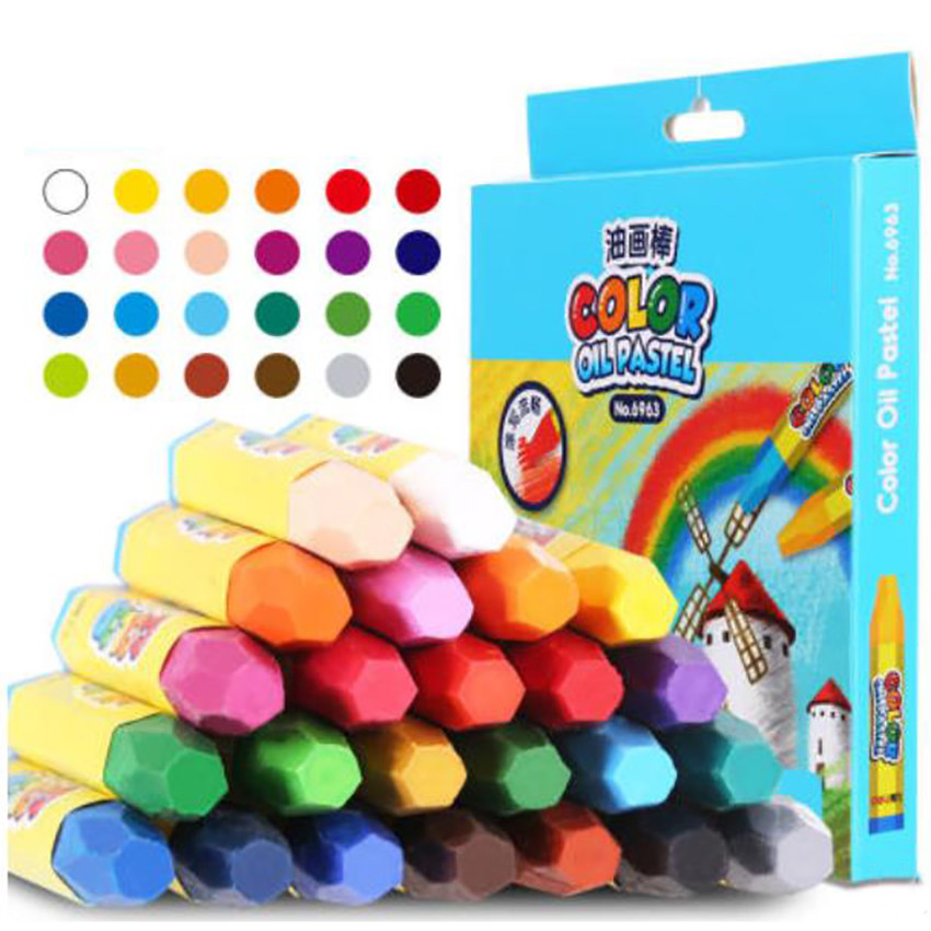 

1Set DIY 12/18/24/36 Colors Pastel Pencil, Colorful Painting Crayons Graffiti Pencil, Cute Kids Drawing Stationery Pen Crayon