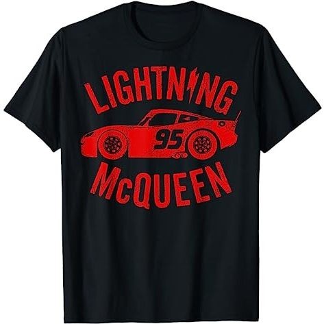 KAOS DEWSA Disney Pixar Cars Lightning McQueen Vintage Graphic T-Shirt T-Shirt