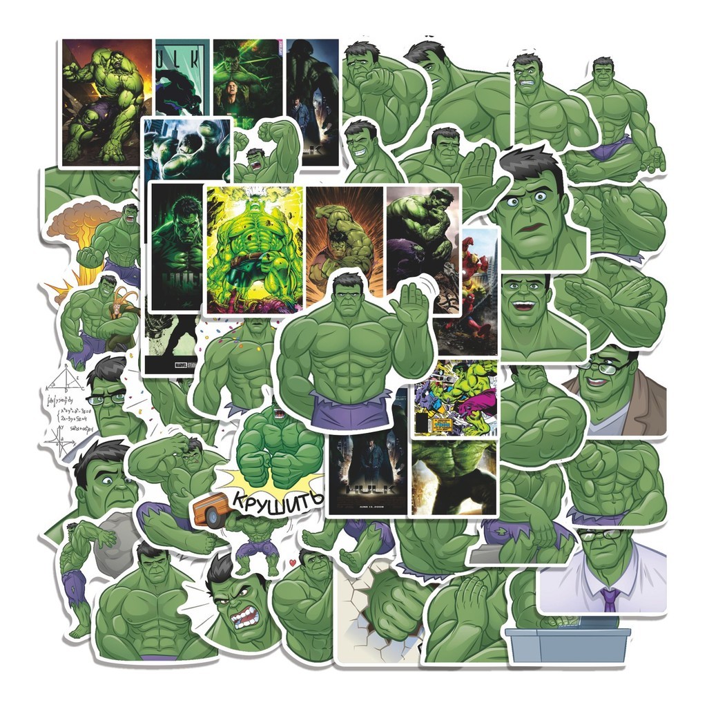 

COD 50 Pcs Stiker HULK Lucu Anti Air Untuk Dekorasi Notebook Sepeda Skateboard Handphone