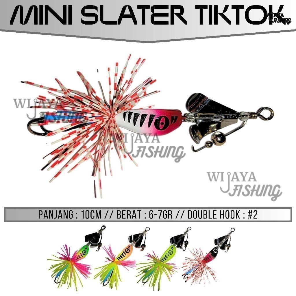 Umpan Mancing Lure Casting Moncrot Mini Slater Tiktok Propeler Gabus Super Berisik Baling-Baling Pan