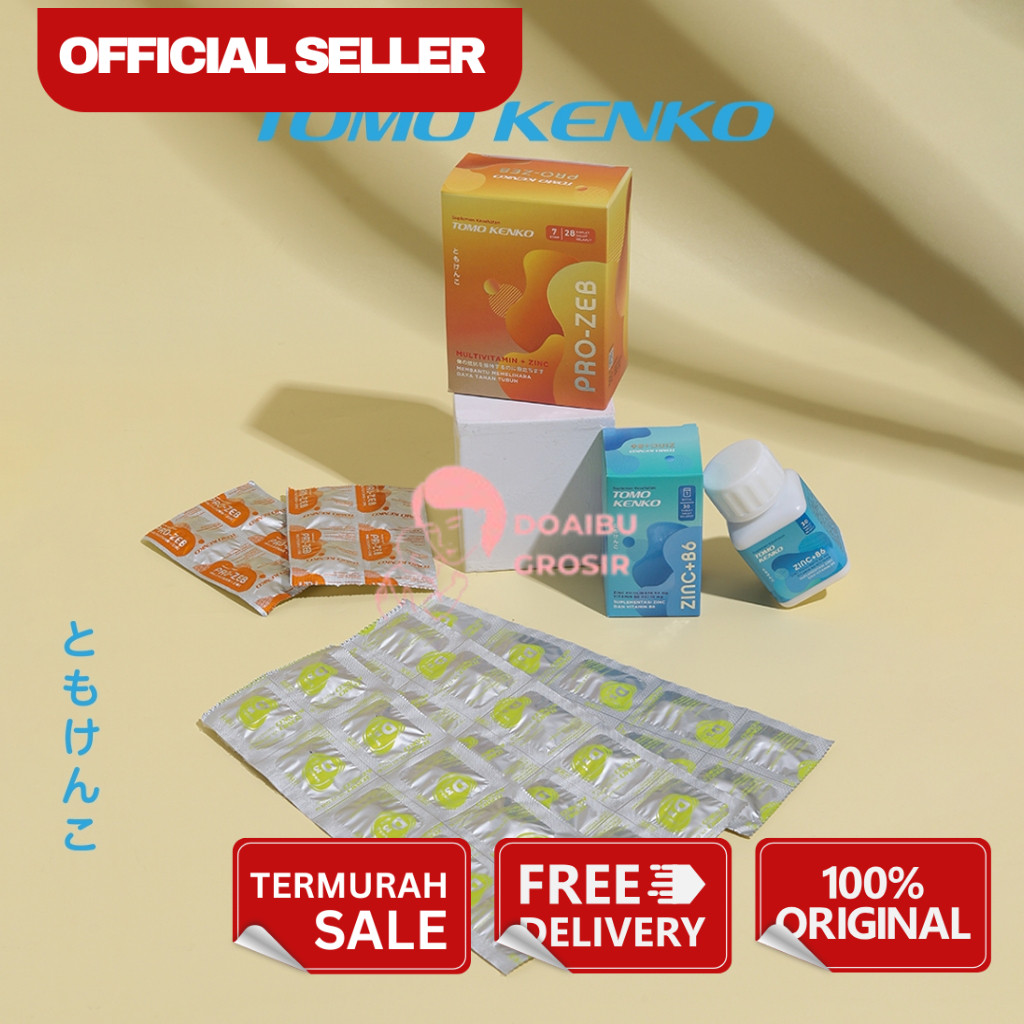 Tomo Kenko Combo Vitamin D3, Pro-Zeb, Mineral Zinc + Vit B6