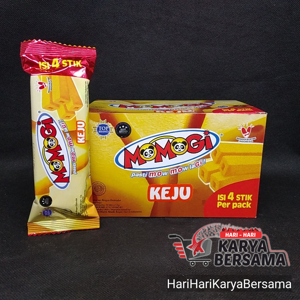 

MAKANAN RINGAN SNACK MOMOGI KEJU BOX 10'S X 12GR