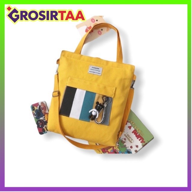 COD MAKASSAR   Tote Bag Wanita (Bisa Ransel Bisa Selempang) Tas Totebag Motif Makassar