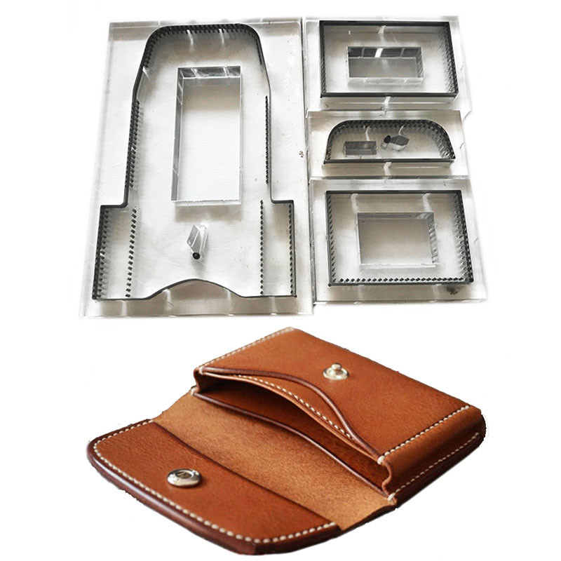 

Japan Steel Blade DIY Leather Craft Small Coin Bag Wallet Wooden Die Cutting Knife Template Mould Hand Punch Tool 110*75mm