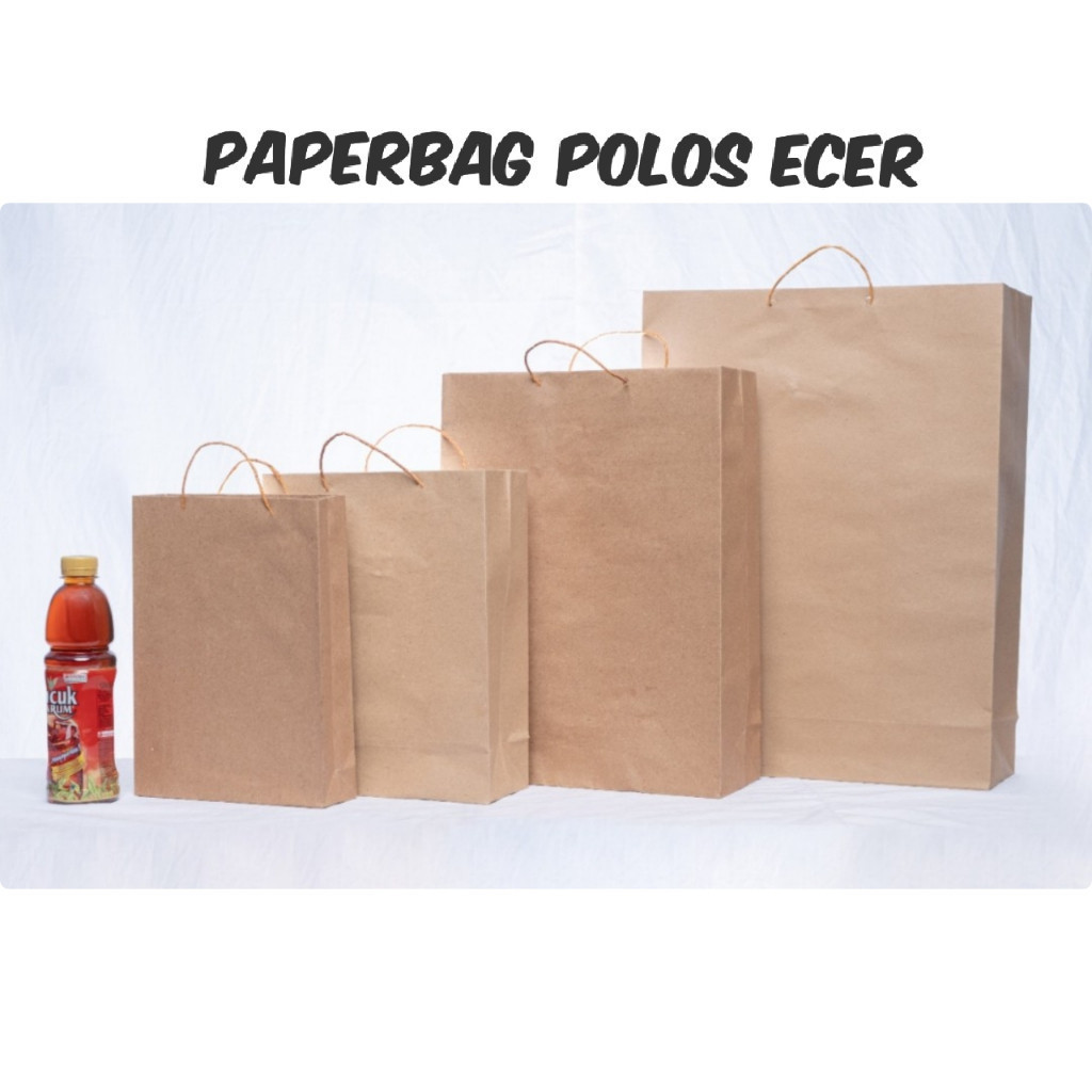 

PAPER BAG POLOS SEMI FOLIO KW II /24cm X 30cm X 7cm / PAPER BAG KADO / PAPERBAG SOUVENIR / TAS KERTAS