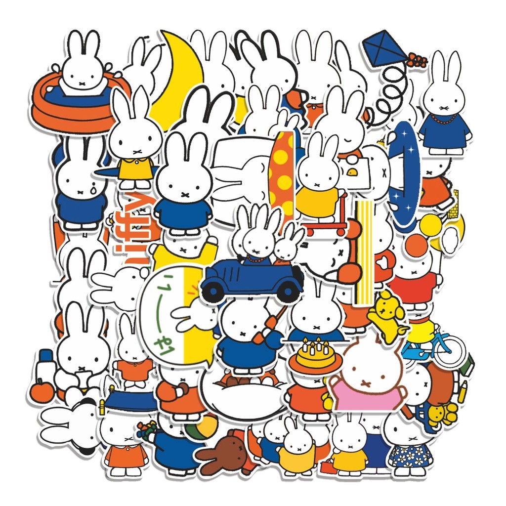 

COD 50 Pcs Stiker MIFFY CARTOON Lucu Anti Air Untuk Dekorasi Notebook Sepeda Skateboard Handphone
