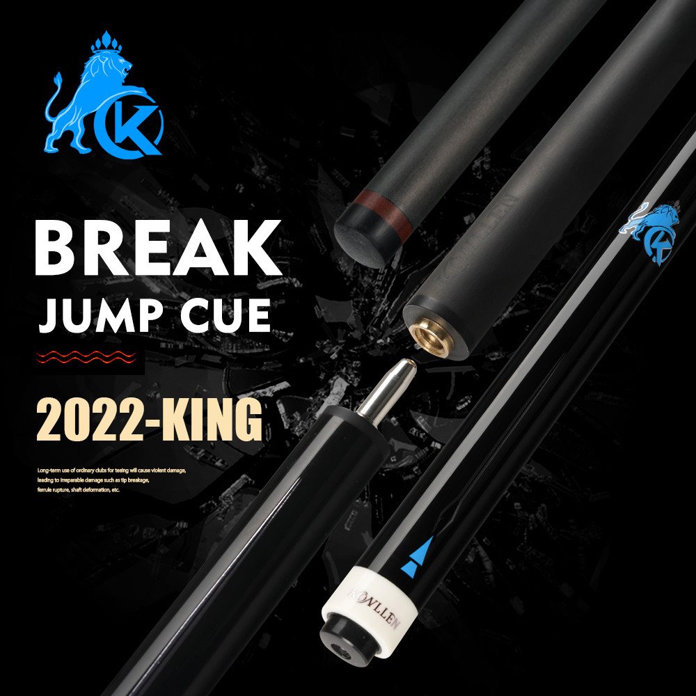 KONLLEN Cue 3 Pieces Punch Jump Cue Carbon Fiber Black Technology 12.9mm Uniloc Joint Professional B