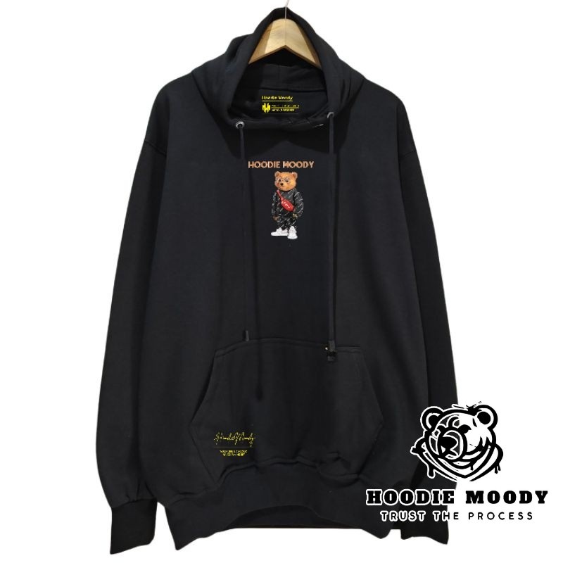 hoodie moody Hoodie Pria Distro Warna hijau Hitam berunag bear Hoodie Moody Original Bandung Fashion