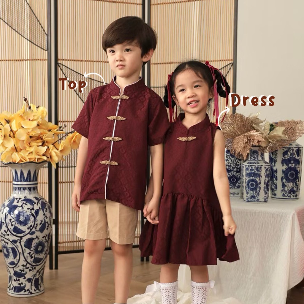 SW32Q KIDDIEPODS - Qiao Cheongsam / Dress dan atasan anak perempuan Laki-laki / Cheongsam anak perem