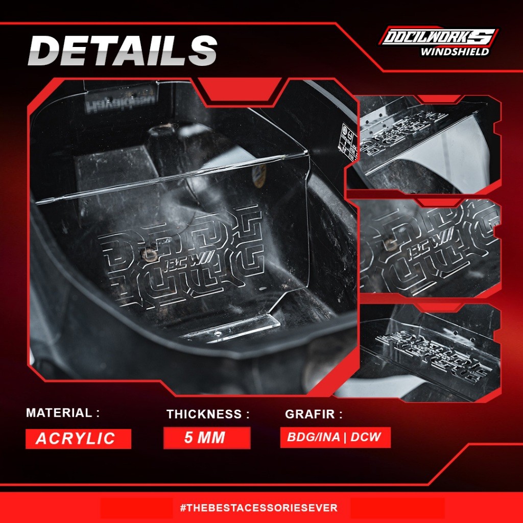 Sekat bagasi downdraft akrilik Cover Downdraft NMAX OLD