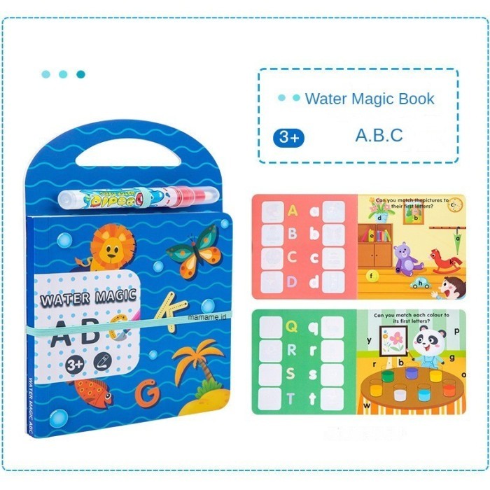

MAMAME - Magic Water Painting Book Water Magic Book Buku Aktivitas Mengambar Anak Dengan Air Dan Bisa Di Reusable - WMAGIC ANIMAL
