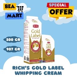 

Rich Gold Label Whipping Cream 500gr 907gr | Richs Rich's Label Emas Whip Krim 500 907 gram gr | INSTANT ONLY