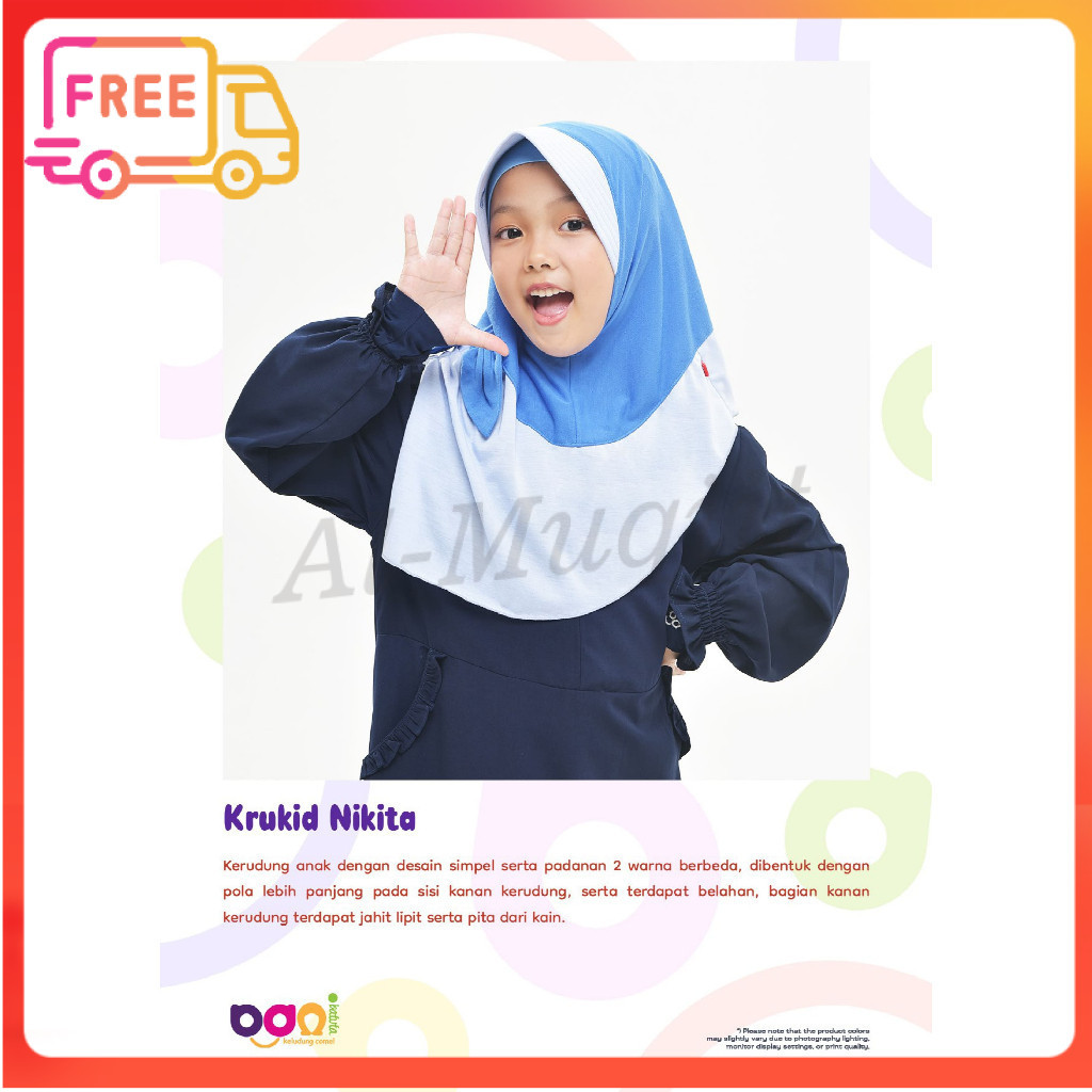 DISKON RABBANI ORI Krukid Nikita | Kerudung Anak Nikita |  Kerudung Anak | Jilbab Anak | Jilbab lucu