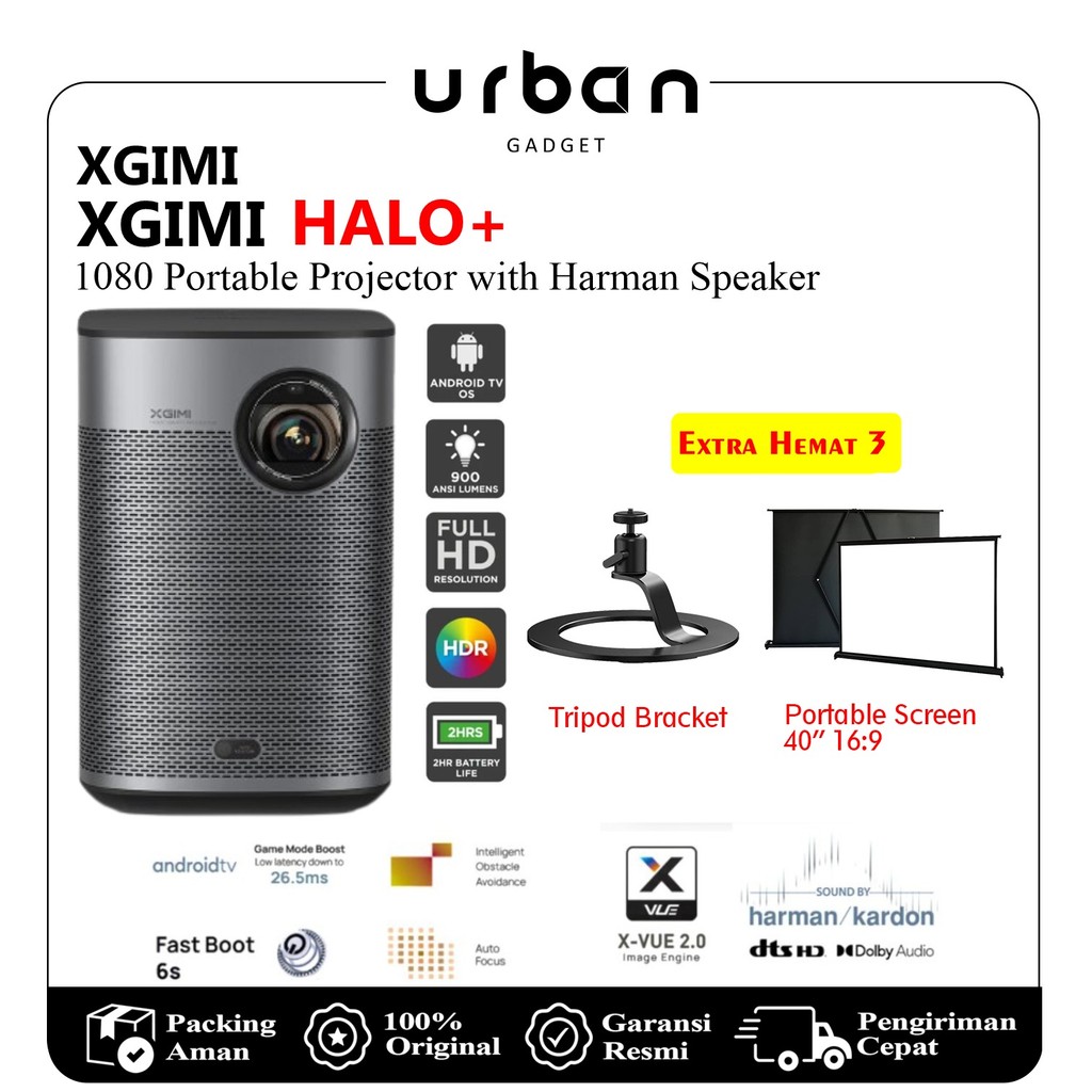 XGIMI HALO+ Halo Plus 1080P Portable Projector with Dolby Speaker