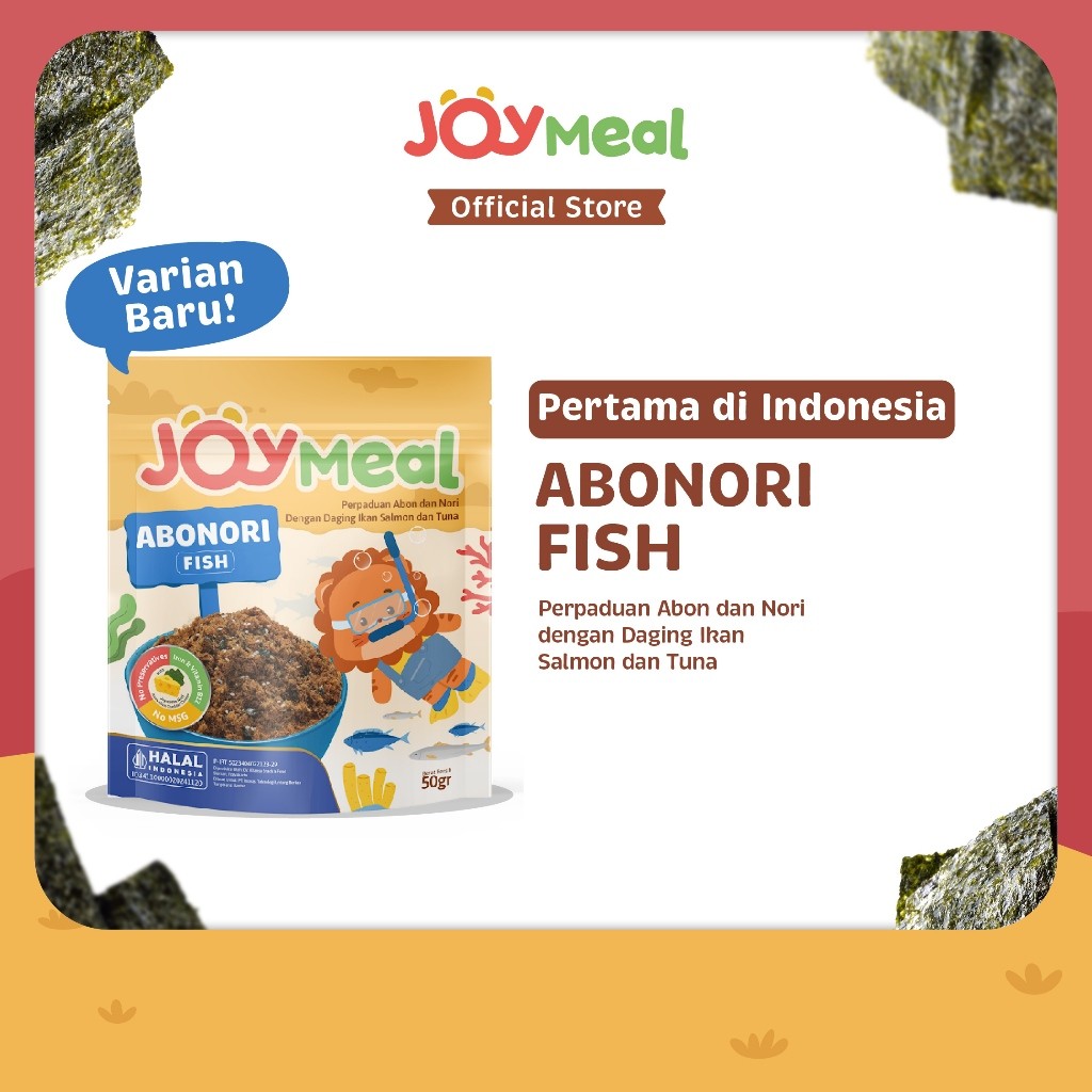 

JoyMeal ABONORI FISH 50gr | Perpaduan Abon dan Nori dengan Daging Ikan Salmon dan Tuna