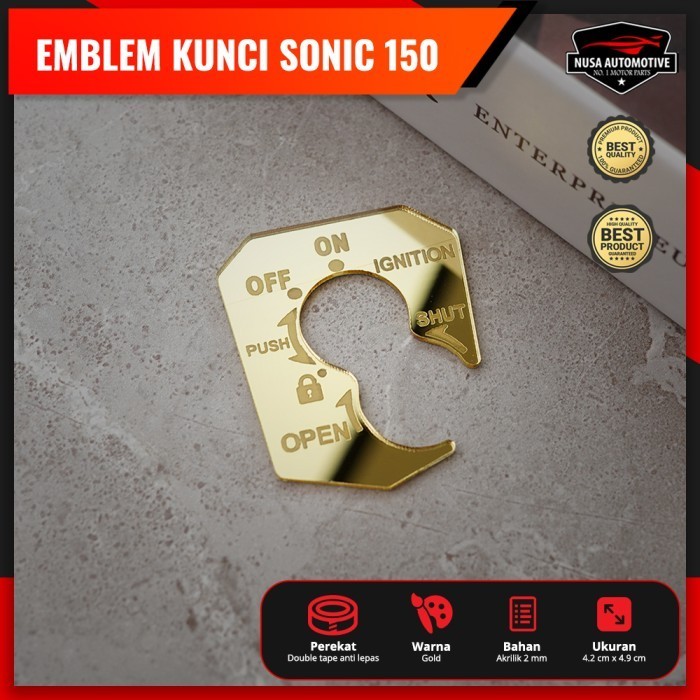 EMBLEM COVER / TUTUP KUNCI KONTAK TIMBUL SONIC 150R CB 150/150R 3D - Merah