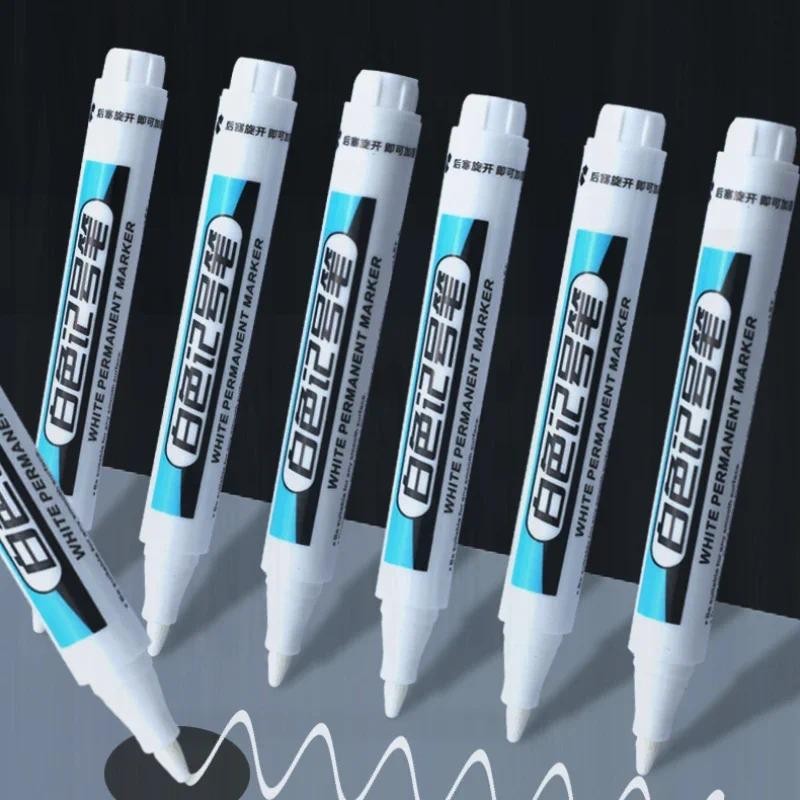 

1.0/2.5MM White Permanent Marker Pens For Wood Rock Plastic Metal Leather Glass Stone Art Supplies 0.7mm Deep Hole Paint Marker