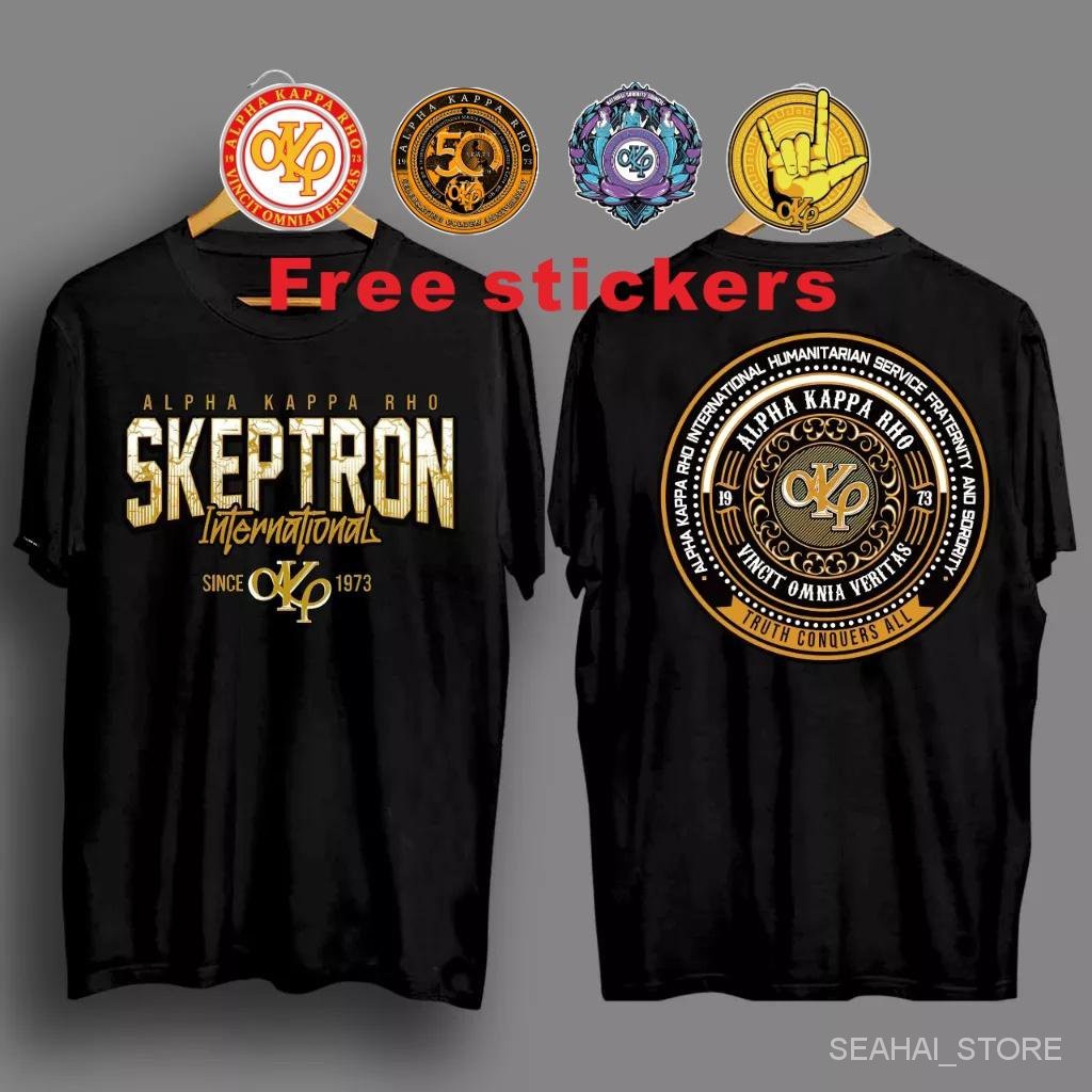 AKP 1973 Alpha Kappa Rho v40 50th Anniversary skeptron Clothing WHITE TEE T-Shirt