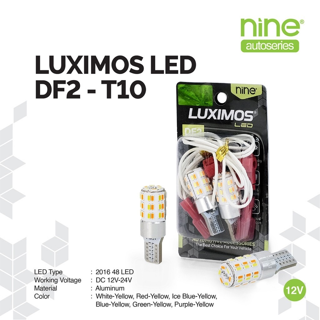 LUXIMOS Lampu Led T10 Sein Senja 2 Mode Motor 48 Titik Mata AEROX LEXI NMAX DF2 - NINE SURABAYA