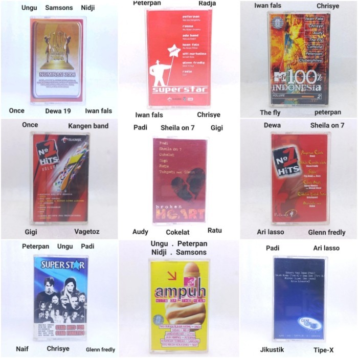 kaset pita kompilasi lagu indonesia hits best mixtape tahun 2000an superstar dahsyat