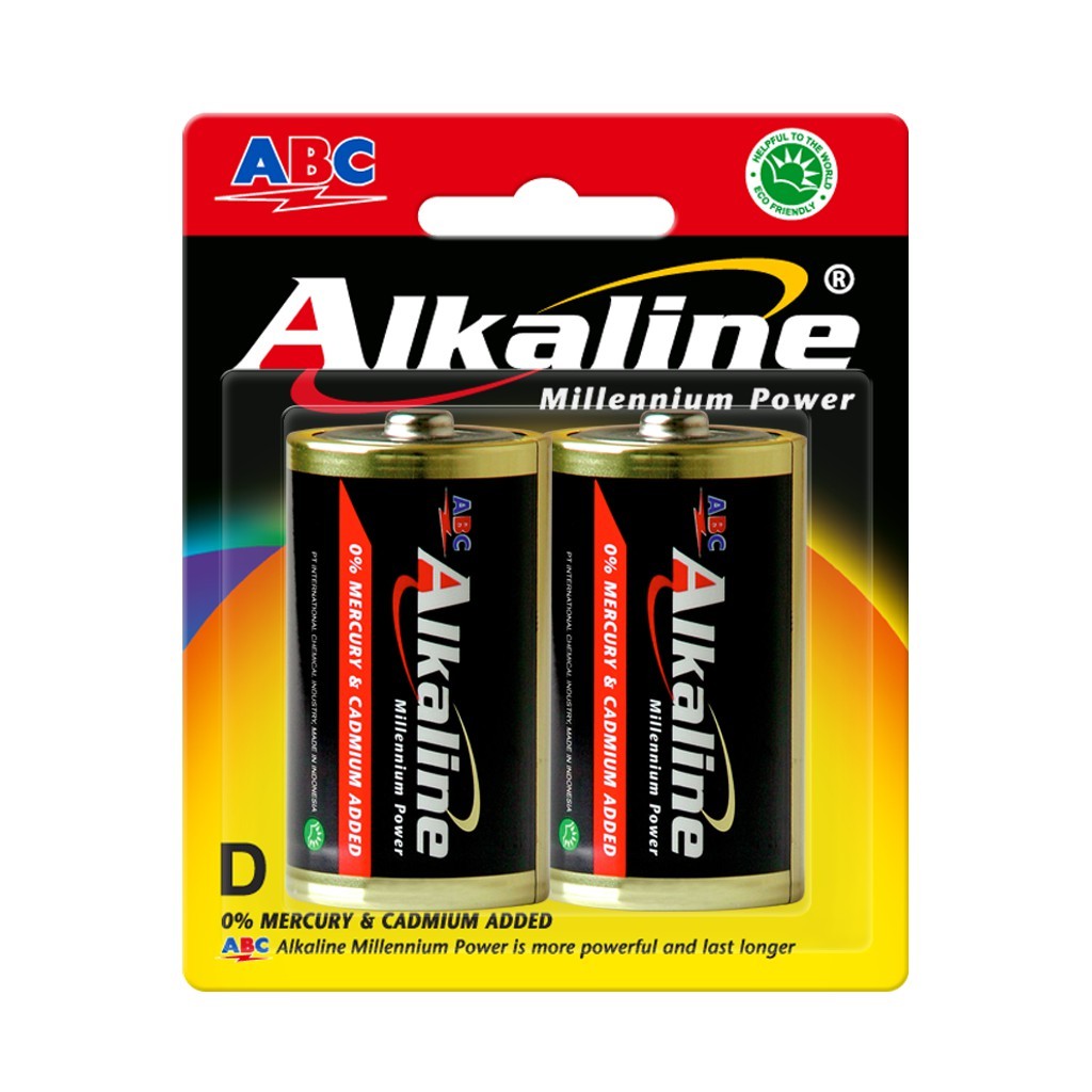 ABC Alkaline LR20 2 Baterai (D Size)
