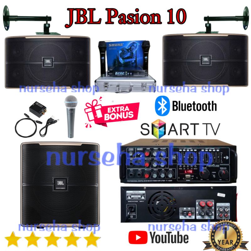 Paket Karaoke JBL 10 inch + subwoofer JBL 12 inch original garansi resmi 1 tahun
