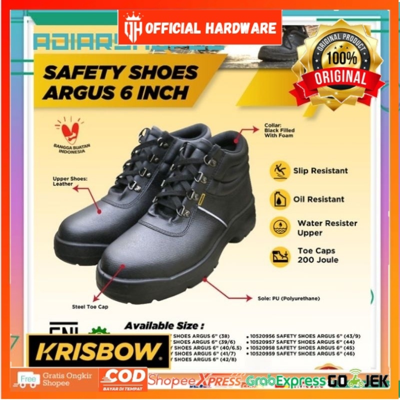 sepatu safety krisbow argus/sepatu pengaman/sepatu krisbow terbaru