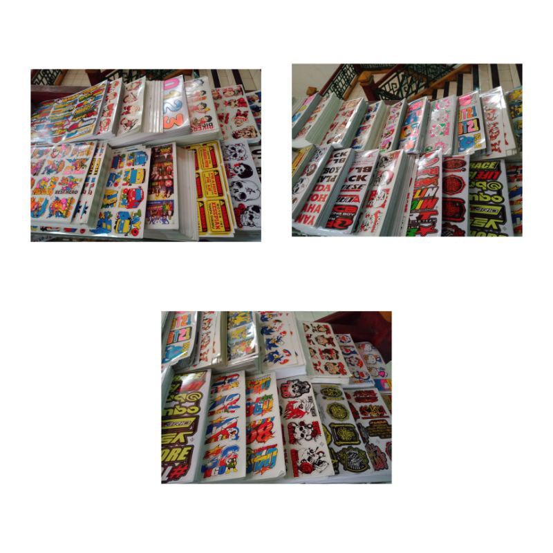 

Sticker Lembaran 1lembar isi 20/24pcs ukuran 26cm x 40cm MURAH