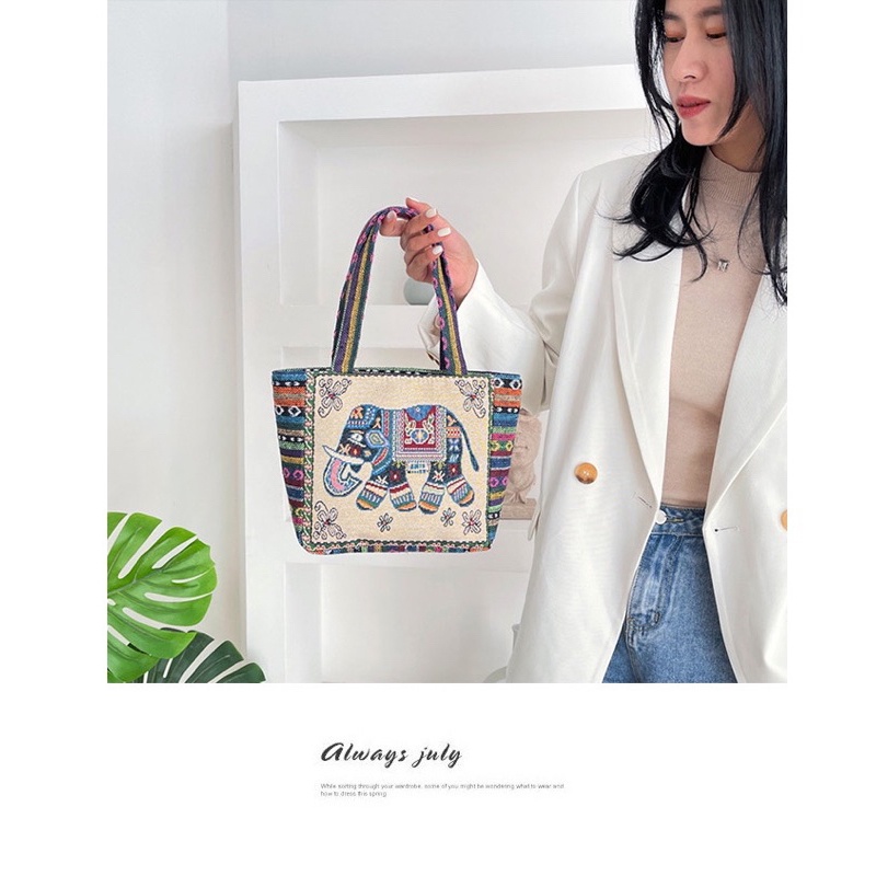 tas Thailand import / otebag kanvas best seller / tas gajah