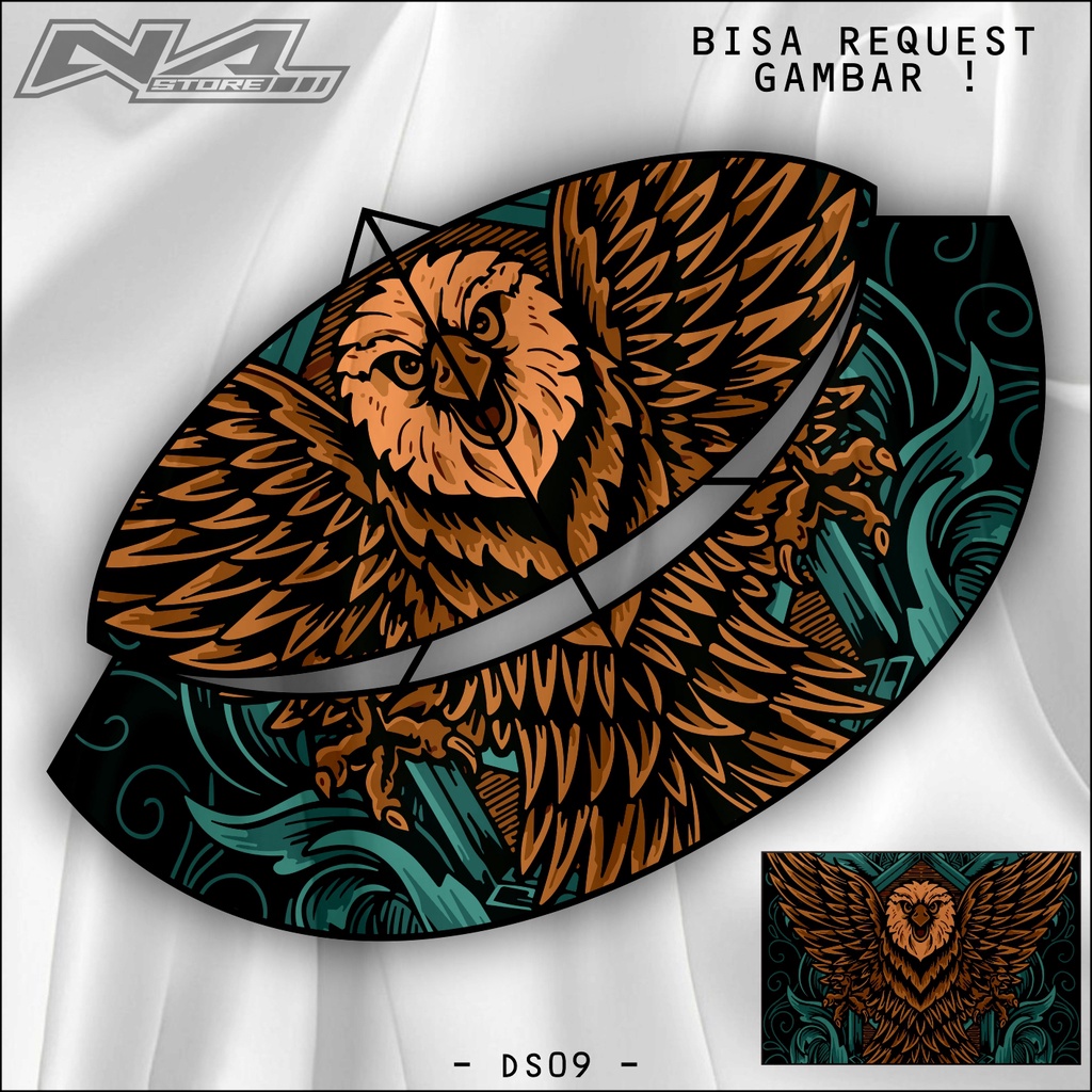 Sampul Kain Layangan Motif Custom Full Printing Bahan Satin Peles High Quality Bisa Request