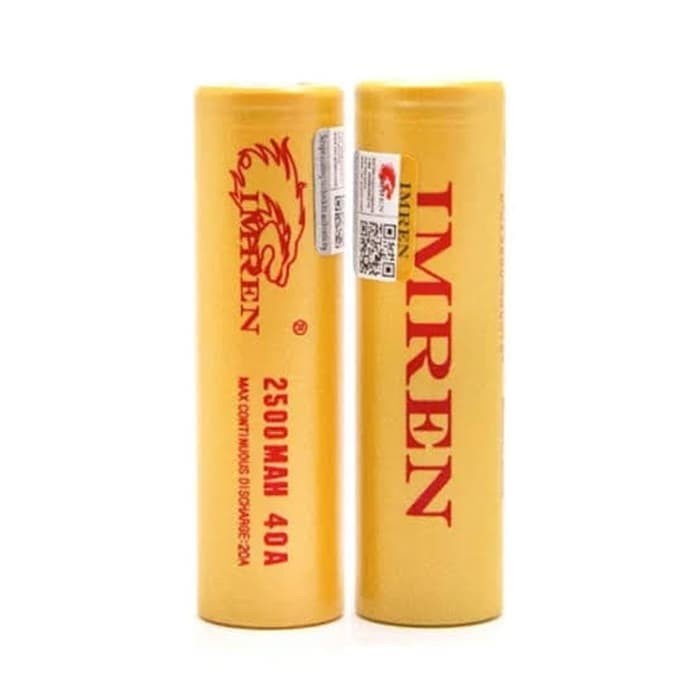 RE BATERAI IMREN 18650 AUTHENTIC 100 2500MAH 4OAMPERE