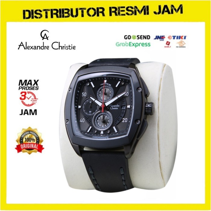 Jam Tangan Pria Alexandre Christie AC 6610 AC6610 Full Black