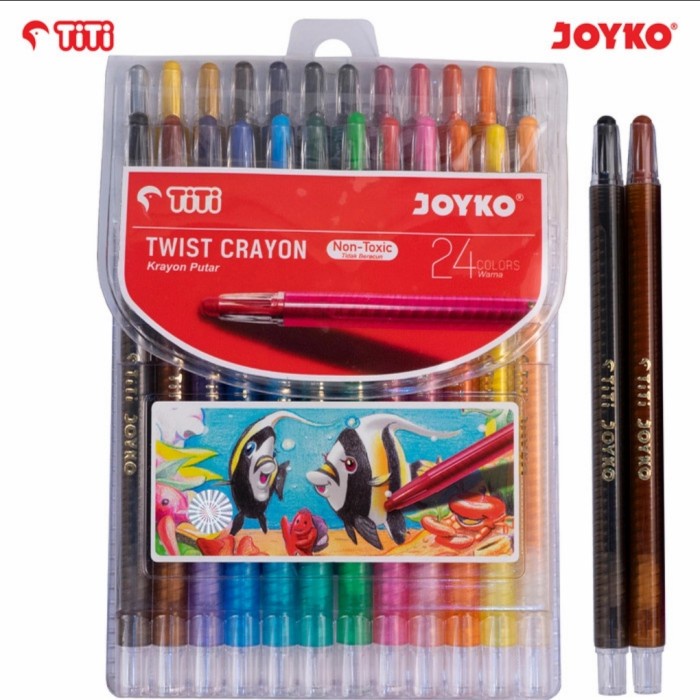

[New] Twist Crayon Krayon Putar Joyko TiTi TWCR-24S 24 Warna Colors