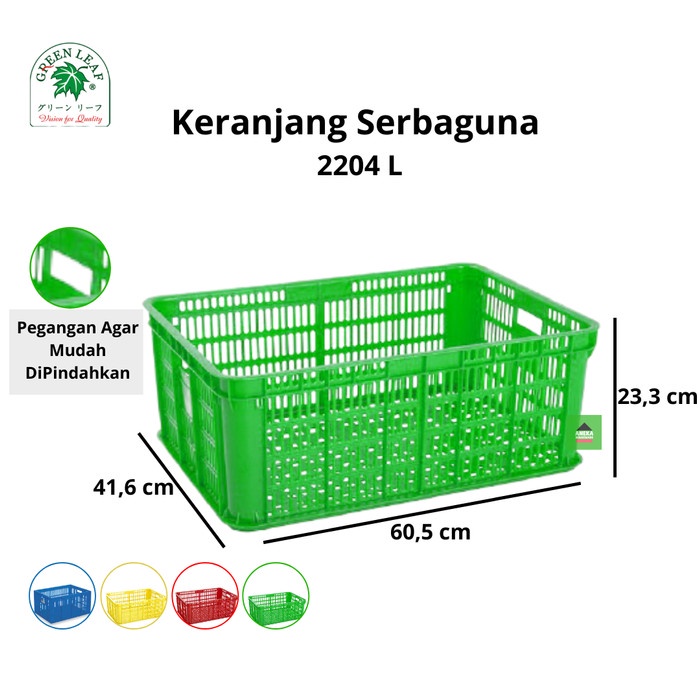 

Green Leaf Container Keranjang Industri Sebaguna 2204 L - Biru